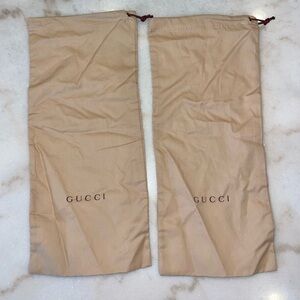 Pair of Gucci shoe dustbags